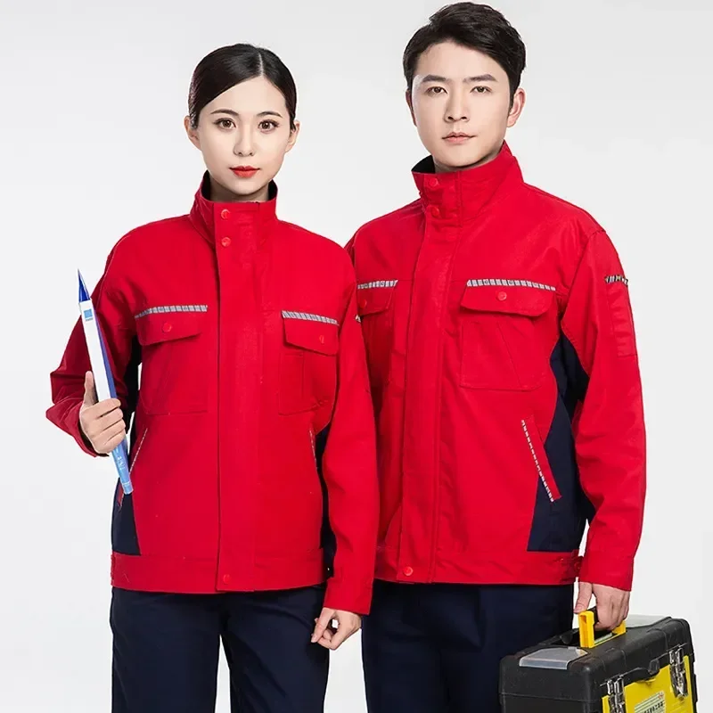 

Autumn Electric Workshop Printed Long Spring Welder Working Painter Clothes Repair Sleeved Uniform Mechanic Logo Suit Factory