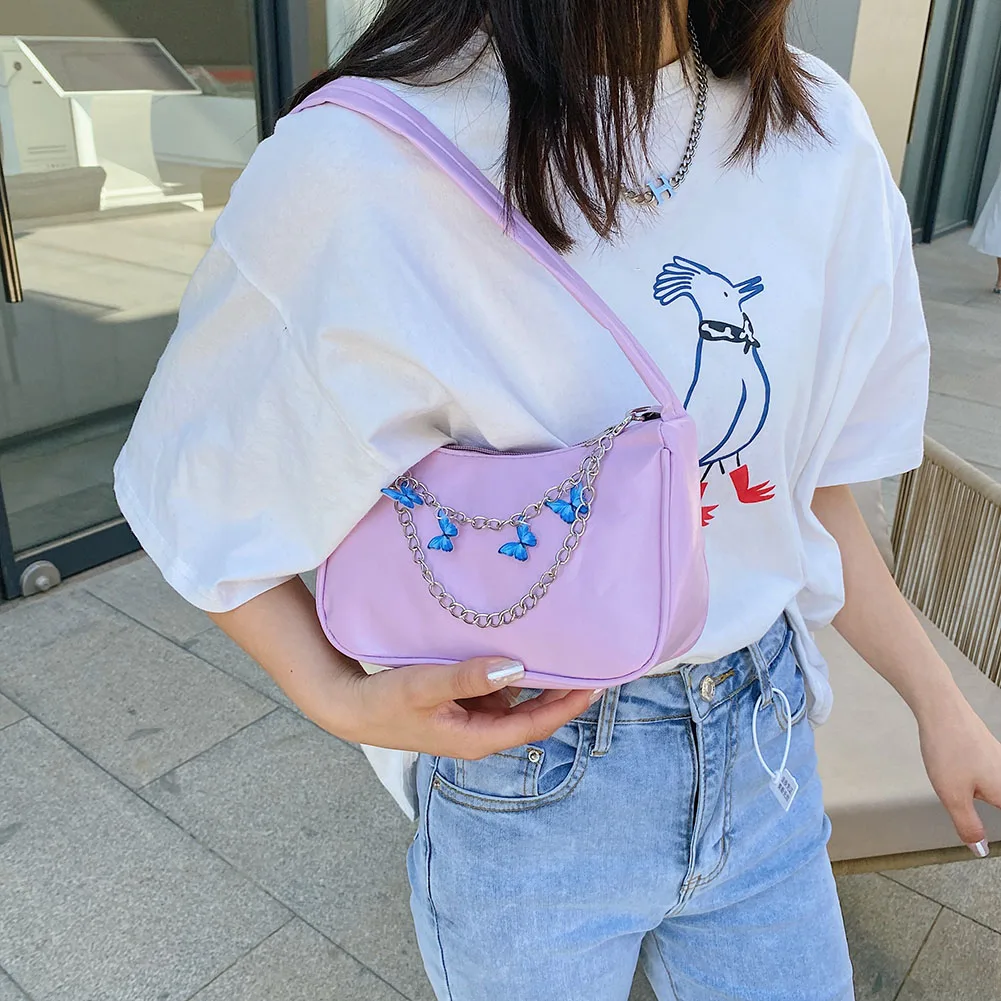 Small Pink Butterfly Crossbody Bag