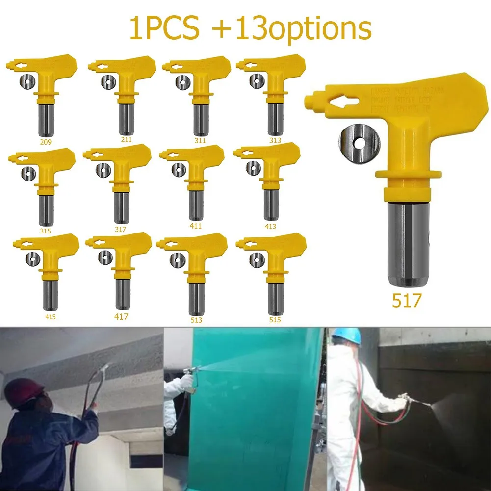 

4.9x5.6cm Universal Airless Spray Tip Nozzle Paint Tools Yellow Home Tip Tungsten Steel Tool Parts For Wagner Paint Sprayer