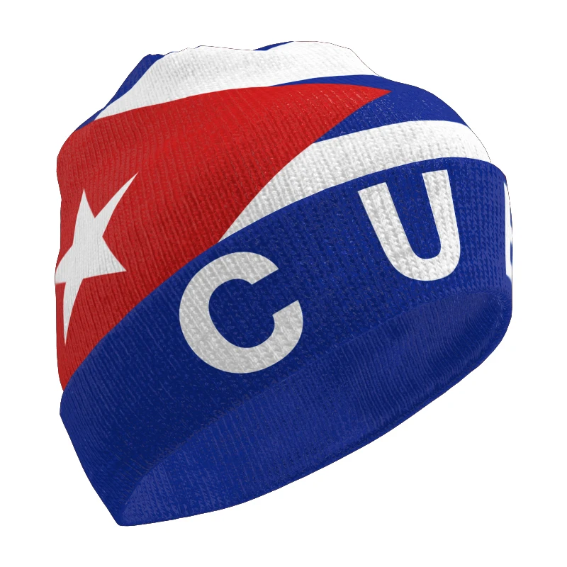 CubaKnittedHatCustomNameWinterColdPulloverSpanishCubErnestoGuevaraFlagCubanKeep