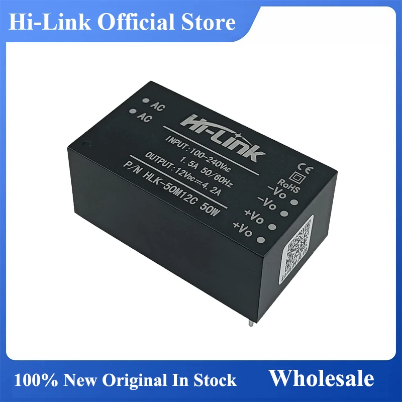 AC/DC HLK-50M12C/50M15C/50M24C 220V 5V/9V/12V/15V/18V/20V/24V 50W 스텝다운 미니 전원 공급 장치 모듈 컨버터 50M05C 50M09C