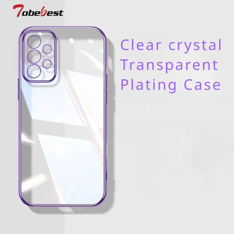 Crystal Clear Silicone Protective Phone Case - Transparent Plating Soft Cover