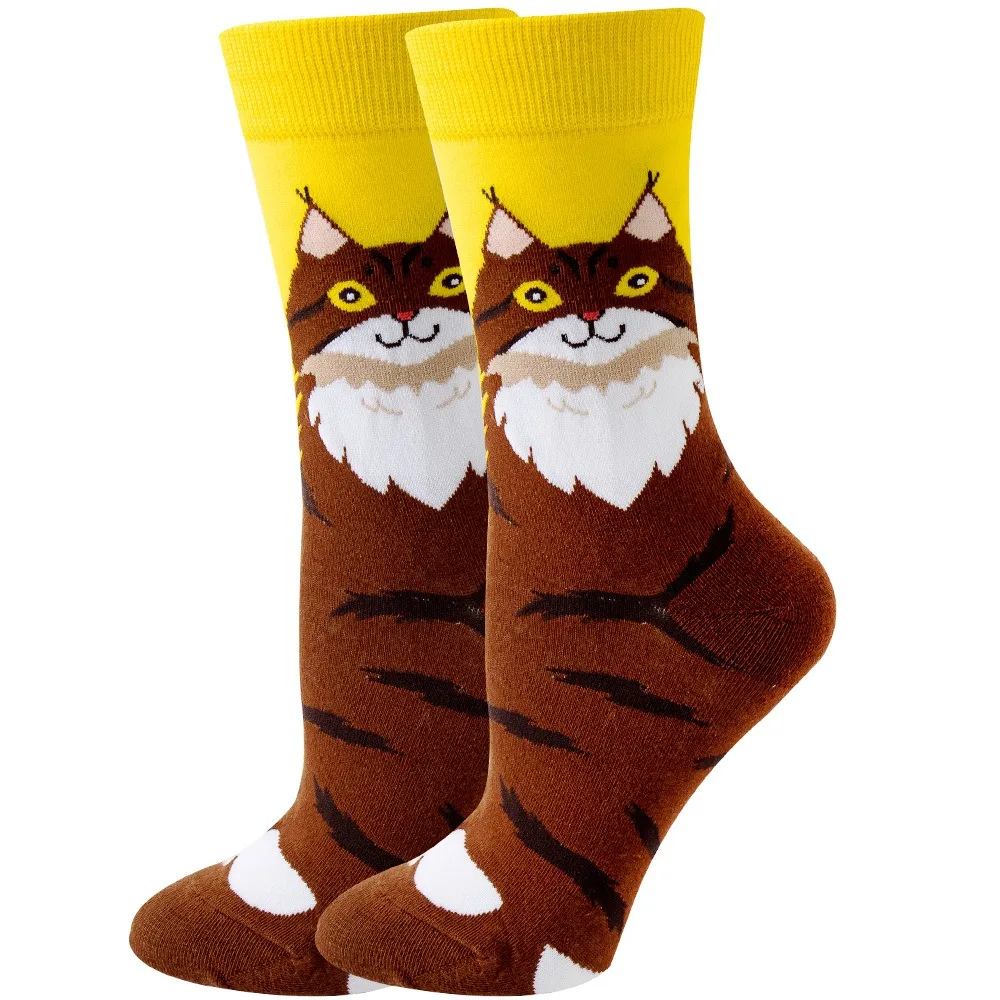Vibrant Happy Socks - Colorful & Playful Animal Cartoon Design