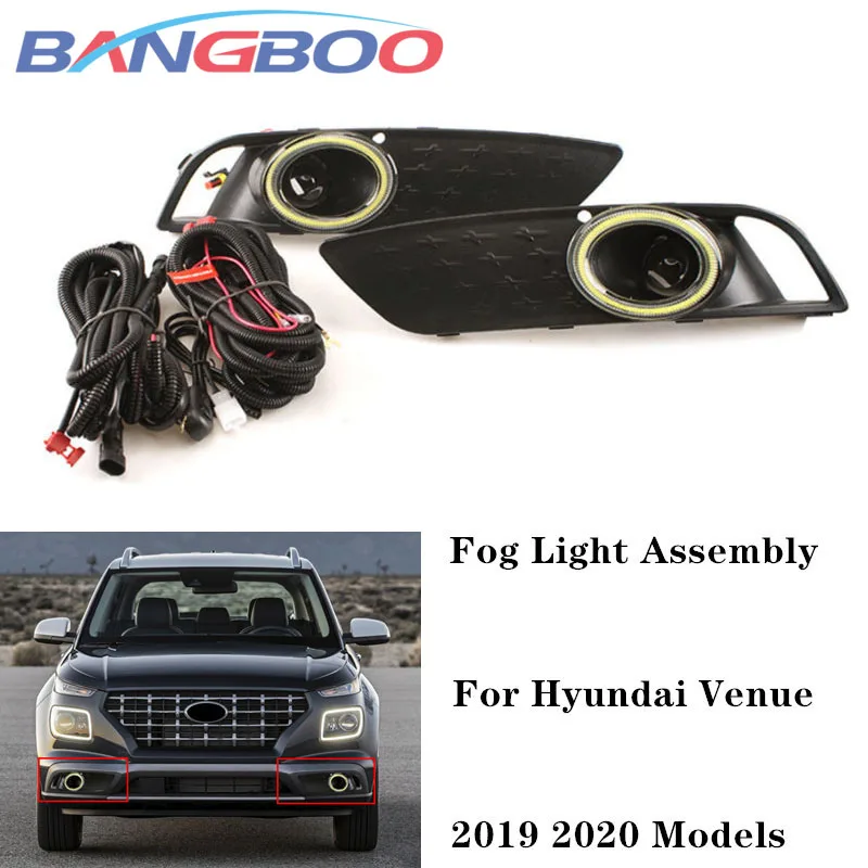 

1Set Car Front Bmper LED Fog Light For Hyundai Venus 2018 2019 2020 Driving Fog Lamp With Switch Wiring Harness