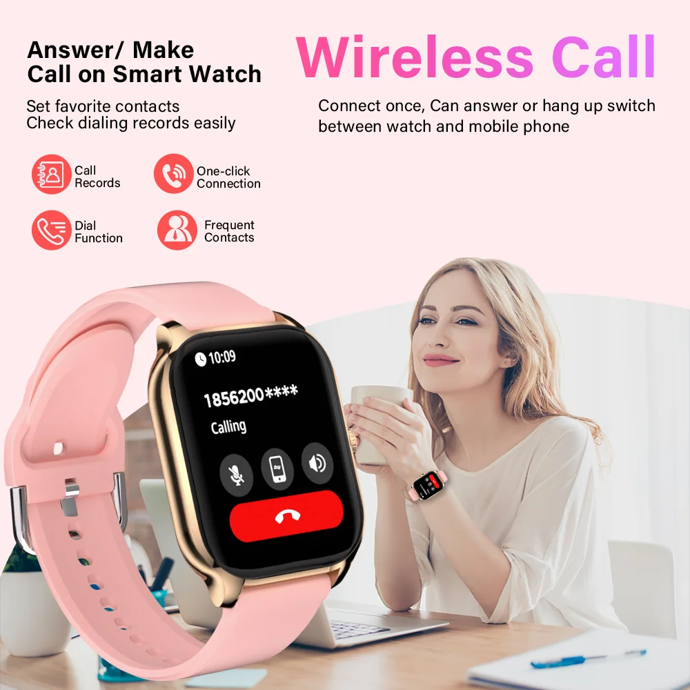 LAXASFIT H9 Smart Watch Men Women Sports Fitness Tracker 2.01 inch HD Screen Bluetooth Talking Smart Watch For Android IOS 3
