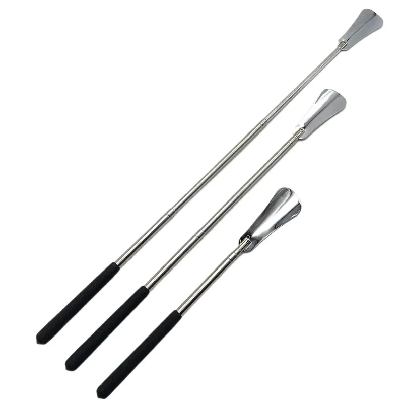 

1pc Portable Stainless Steel Shoe Horn With Three Adjustable Lengths for Shoe Lifting And Wearing Shoe Accessories