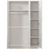 3 Door Armoires Wardrobe Closet with Clothes Hanging Rail, 6 Storage Shelves Cupboard Unit Bedroom Furniture 6