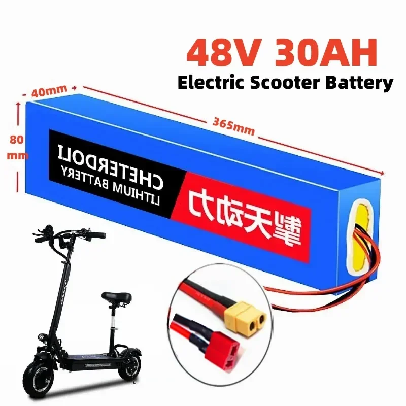 Electric Scooter Lithium Battery Pack 48V 13S3P 30Ah 350W 500W 750W Rechargeable Li-ion lithium battery pack