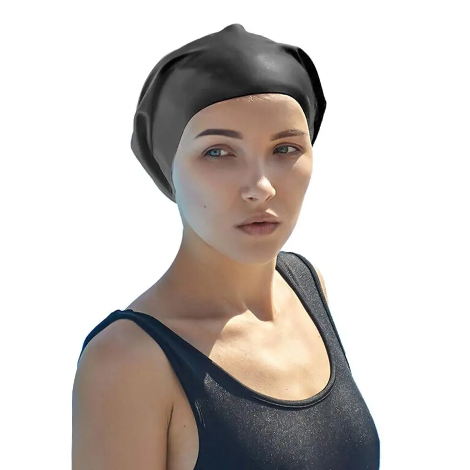 Cuffia Da Nuoto XL In Silicone - Impermeabile Per Capelli Lunghi, Dreadlock E Teste Grandi, Unisex - Foto 8