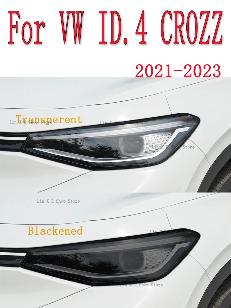 

Для Volkswagen ID.4 CROZZ 2021-2024 Автомобильная внешняя фара Защита от царапин передняя лампа оттенок ТПУ Защитная пленка