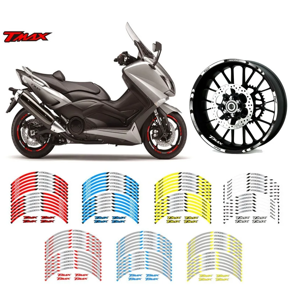 

Motorcycle Accessories Modified Wheel Hub Decoration Items Stickers Reflective Reflective Sticker for YAMAHA TMAX530 TMAX 530