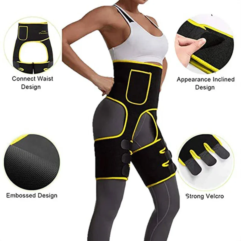 1 Piece Neoprene Slim Thigh Trimmer Leg Shapers Slimming Belt Waist Trainer Sweat Shapewear Fat Burning Compress Belt for Women