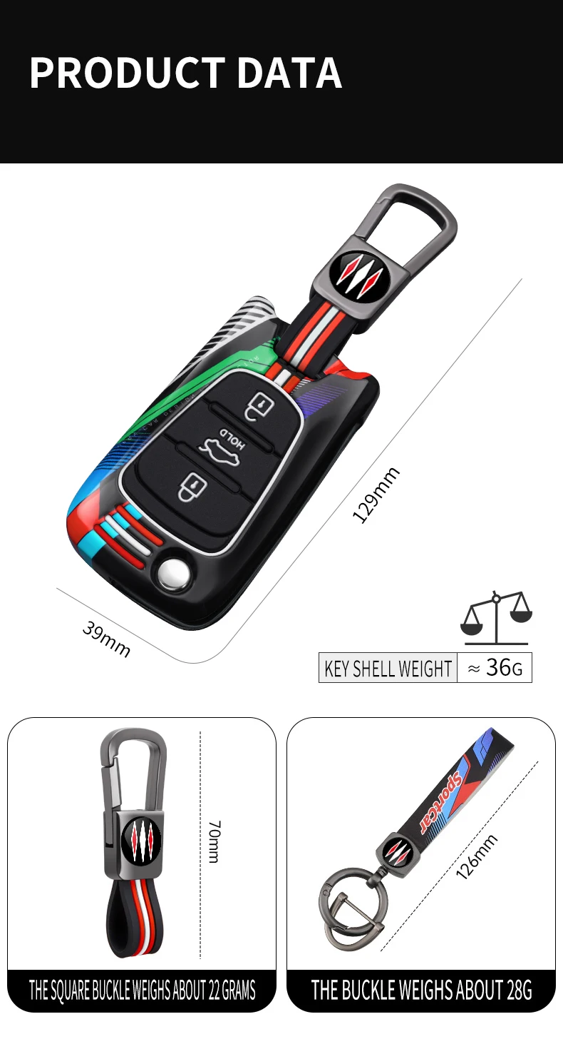 Zinklegierung Silikon Autoschlüsselhülle für Kia Soul Venga Picanto Rio Sorento Ceed Sportage für Hyundai i20 i30 Veloster ix20 – Detail 4