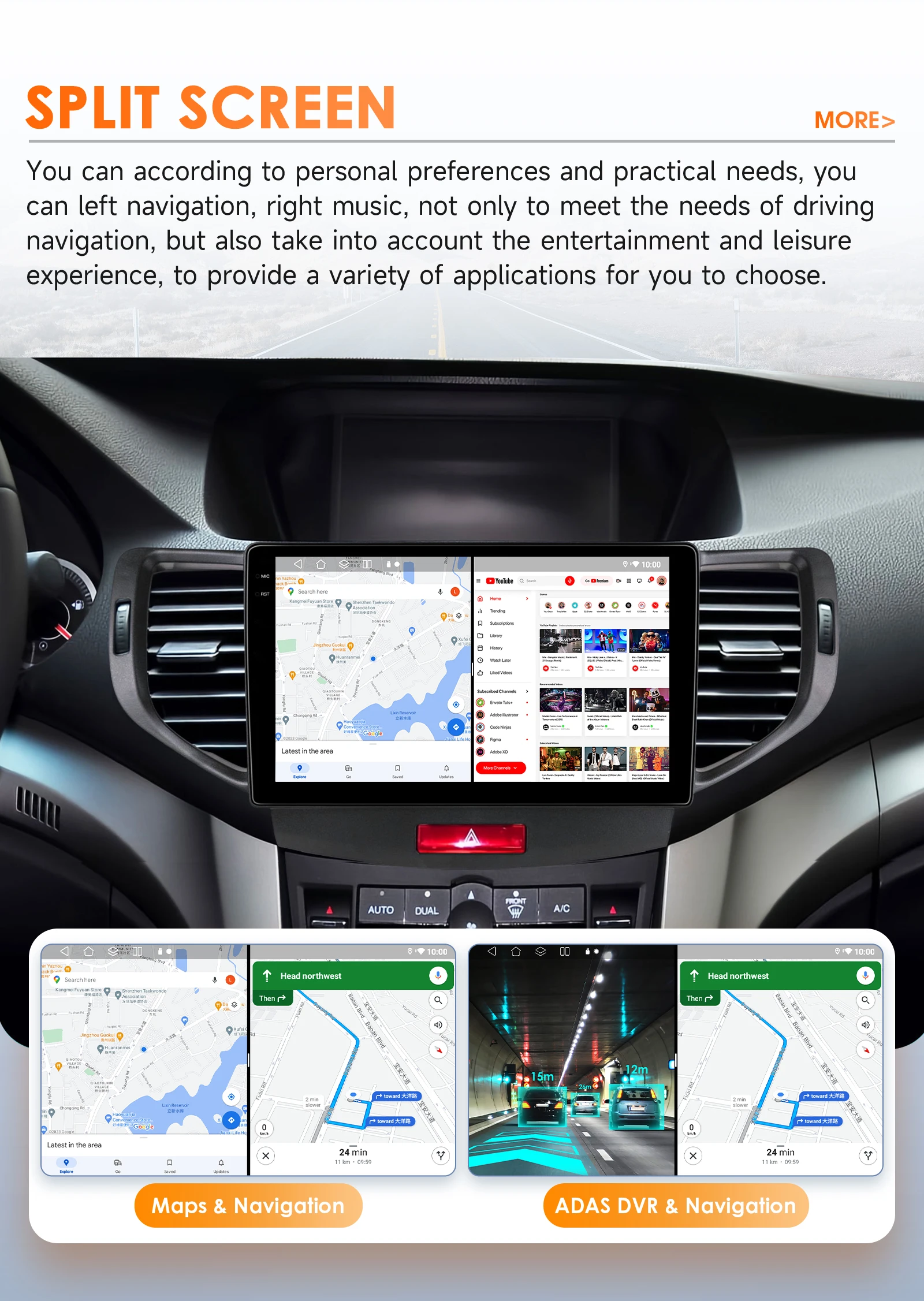 Hizpo 2Din 9 Zoll Android Autoradio für Honda Accord 8 2008 - 2012 Acura TSX Snapdragon 6115 GPS DSP 4G BT Auto CarPlay 360 ° CAM – Detail 38