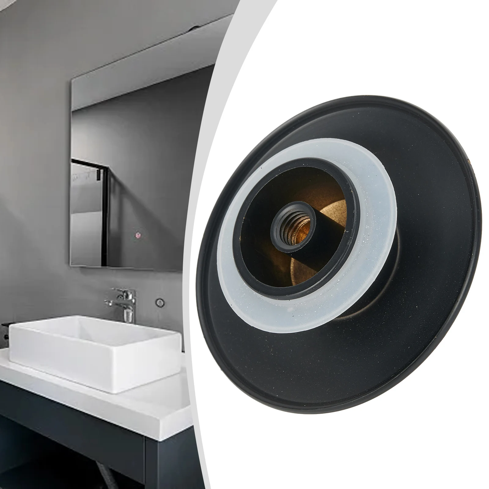 Plug Stopper Basin Waste Pop Up Bathroom Sink Push Button Click Clack 66mm Brass Matte Black M8 For Basins Bathtubs Kitchen Accessories