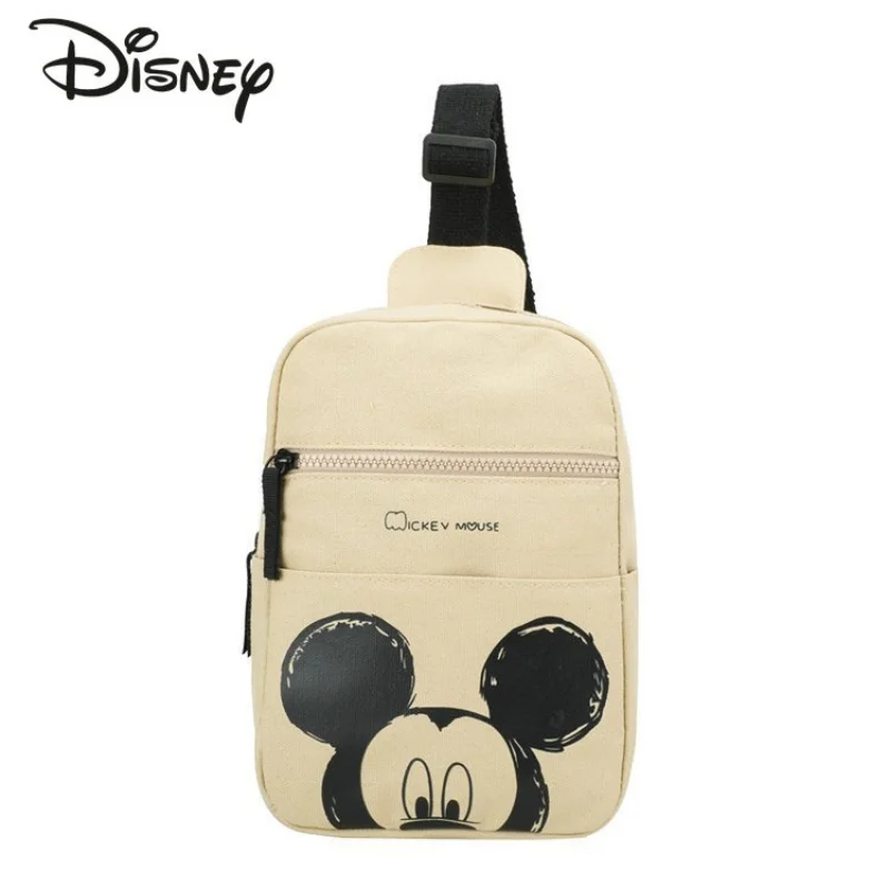 Disney Mickey Fashion Portable Women's Bag High Quality Cartoon Children's Waistpack Multifunctional Storage Sports Chest Bag