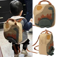 New Embroidered Kids Backpack Cute Cartoon Dinosaur Girls Boy Backpack Canvas Kids Schoold Bags Kindergarten Children's Backpack 1