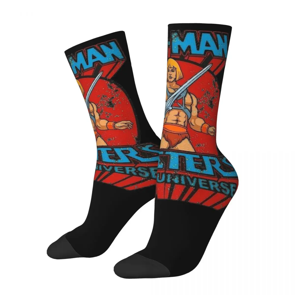 

Masters Of The Universe He-Man Graphic Men Women Round neck Socks Cycling Novelty Spring Summer Autumn Winter Stockings Gift