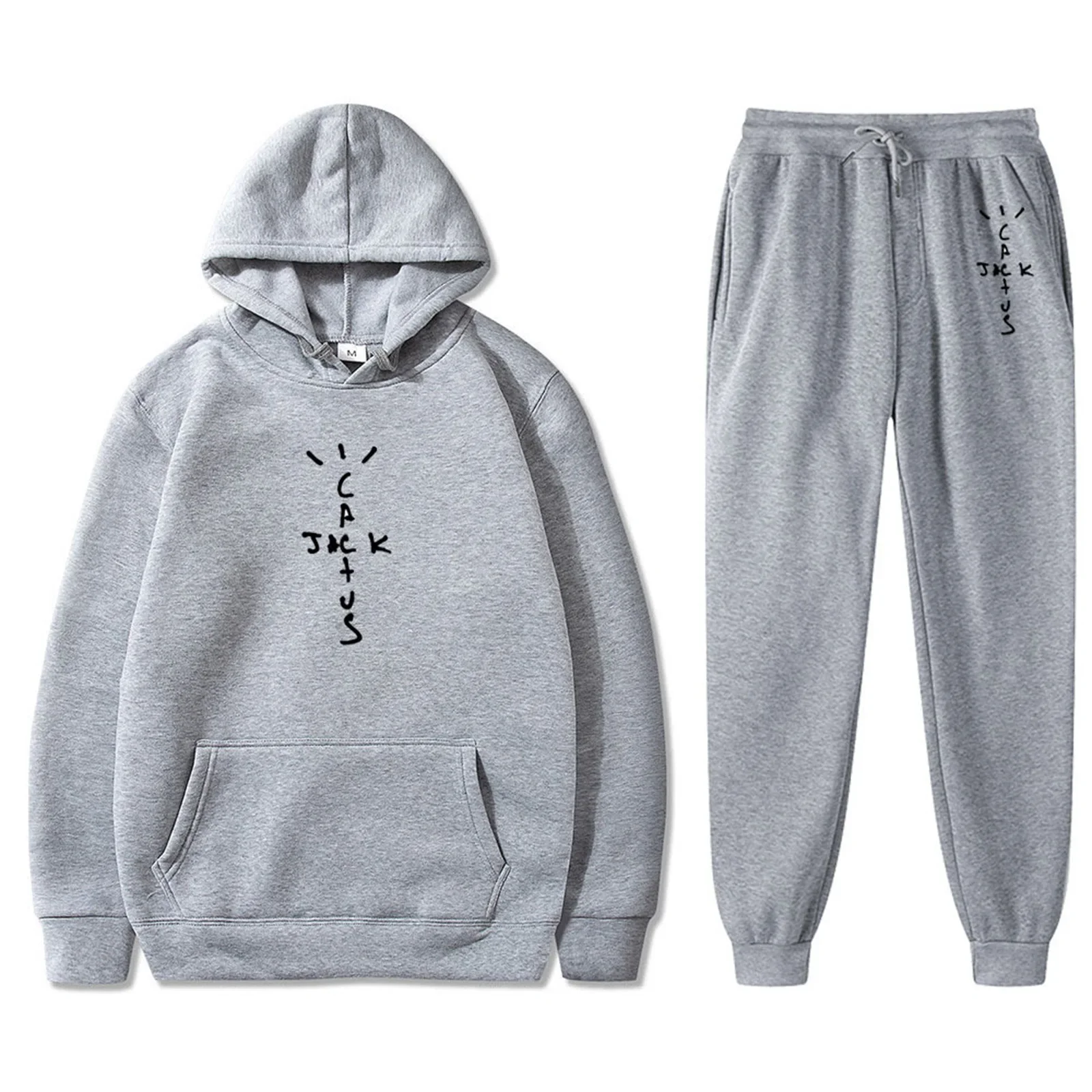 2023 New Fashion Loose Fit Men's and Women's Casual Hooded Sweater Set Trend 6