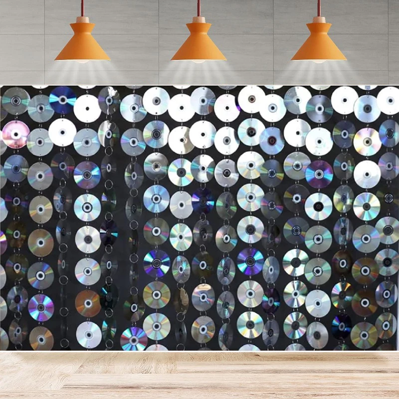 50'S Theme Party Photography Fondale Cd Wall Disco Rock And Roll Music Compleanno Sfondo Home Party Fondale Wall Banner