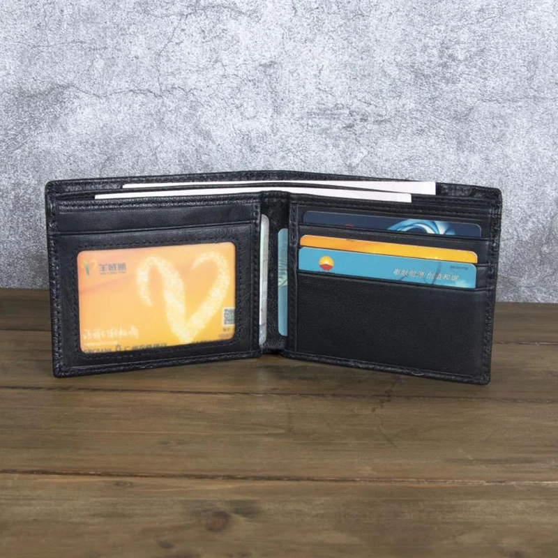 High Quality Genuine Leather Short Wallet 3D Dragon Style Card Wallet 2024 Vintage Bifold Small Purse for Man Male Gift Purses 3