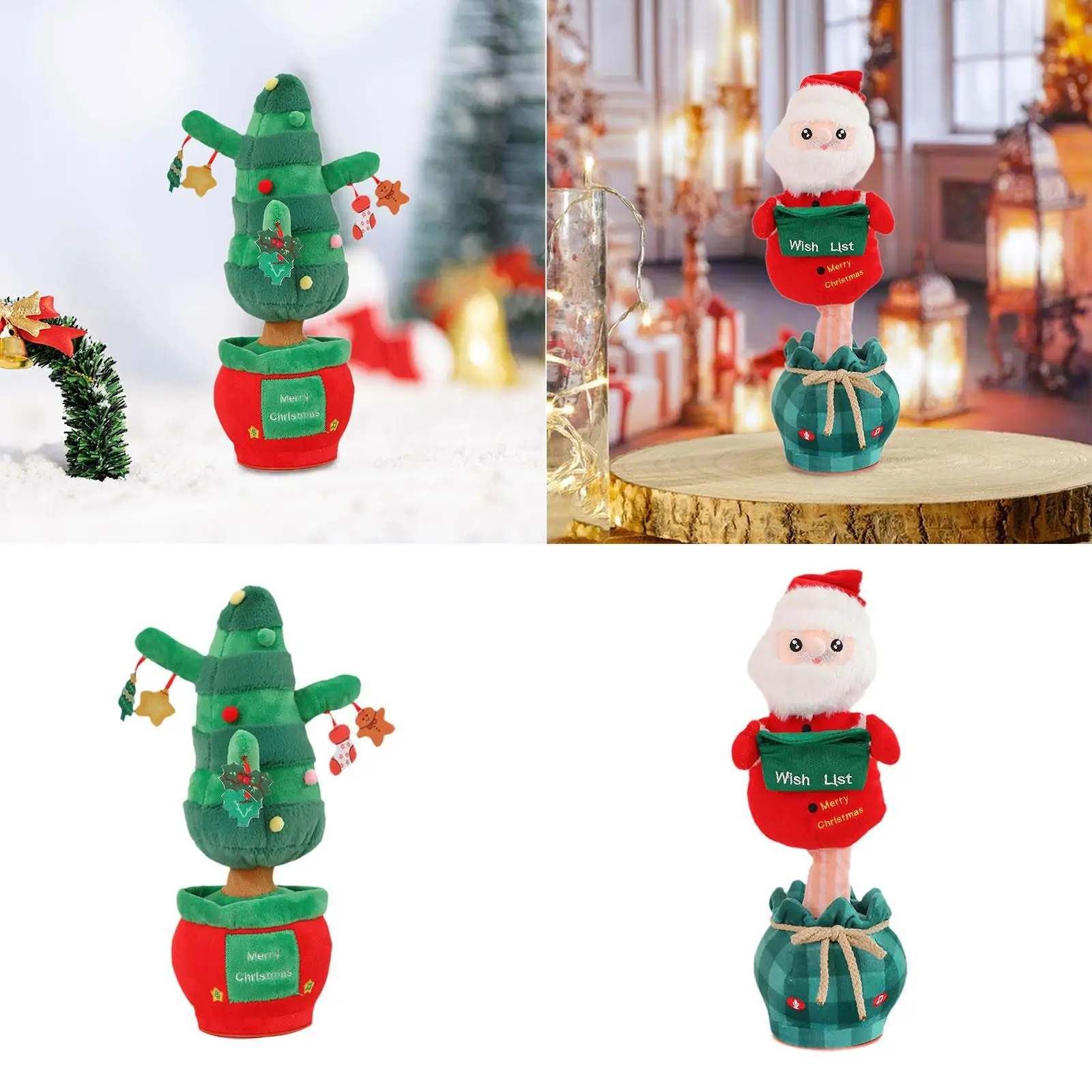 Electric Dancing Christmas Toy Holiday Plush Toy Dancing Home Decoration