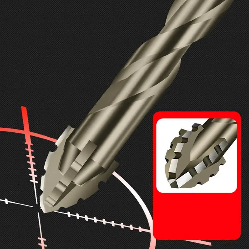 Eccentric Drill Bit Set Four-Flute Sawtooth Metal Eccentric Drill Bits Versatile High Hardness Twist Drill Bits For Drilli tool