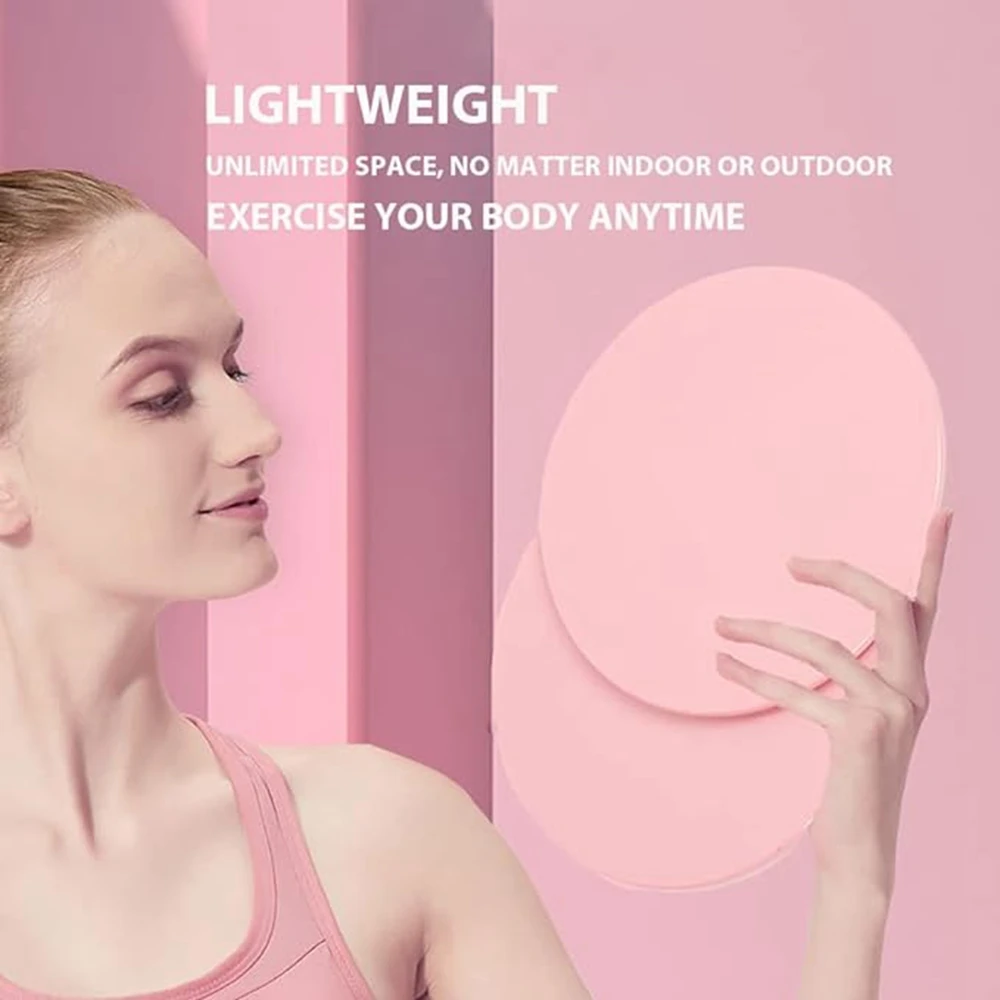 Pair Of Fitness Core Sliders Abdominal Exercise Sliding Plate Pilates Yoga 6