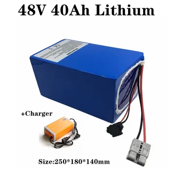 Batterie lithium-ion pour vélo électrique et moto, stockage d'énergie, chargeur BMS, Eddie Ion, 48V, 40Ah, 3.7V, li-po, 2500W, 3
