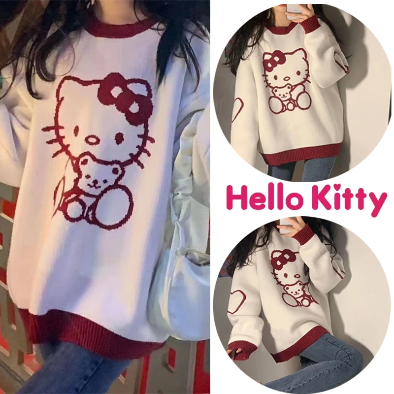 Knitted Hello Kitty Sweaters Hello Kitty Ladies Sweater Hello Kitty