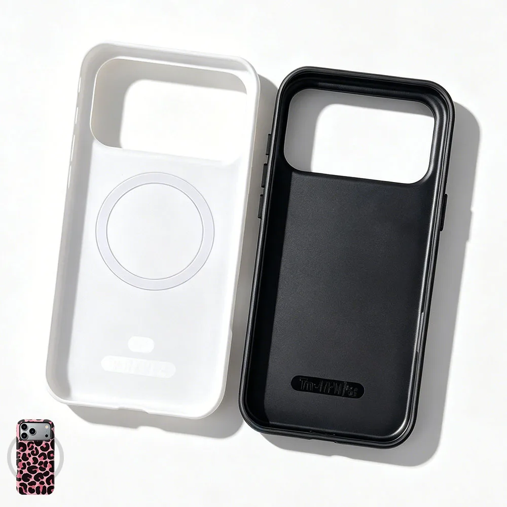Magnetic Retro Leopard Print 2-in-1 Film Shell Phone Case