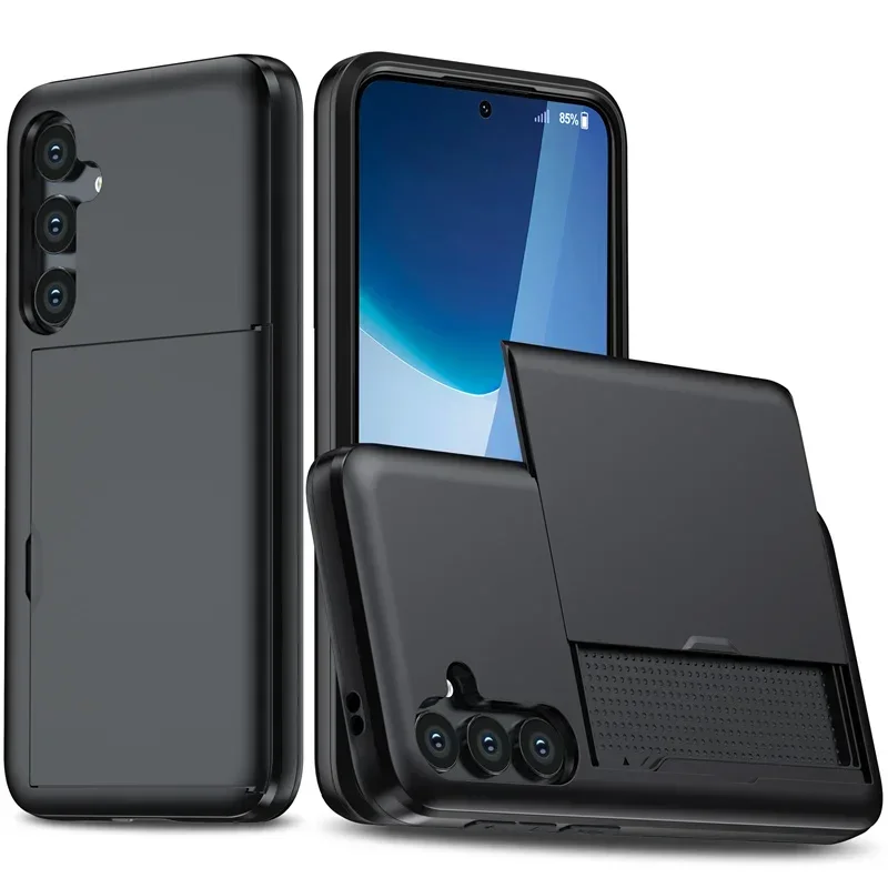 Premium Wallet Cover Phone Case with Card Holder and Protective Sleeve