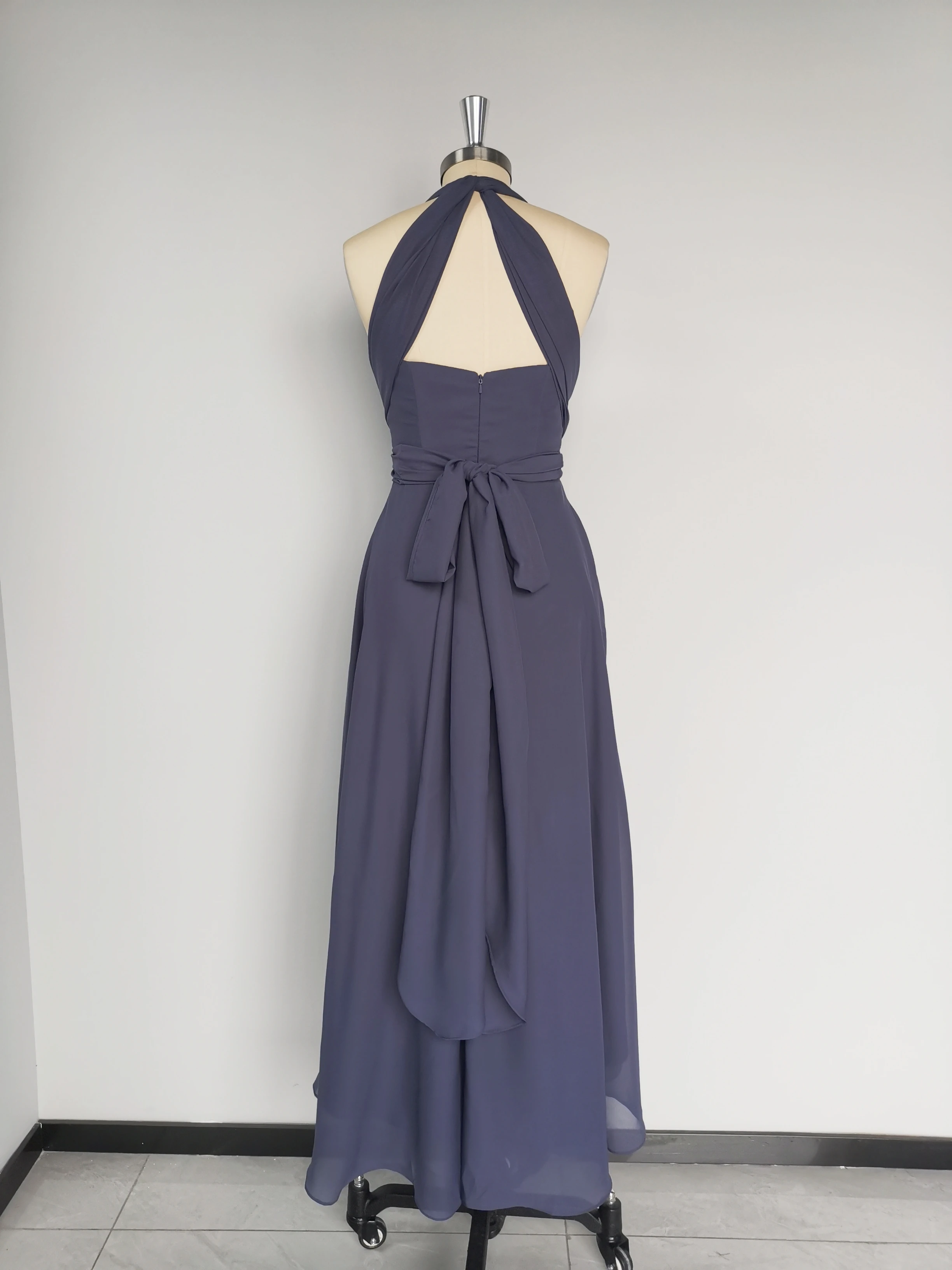 chiffon multiway bridesmaid dresses Ever-Pretty A-Line Pleated Chiffon Tie-Waist Evening Dress main image 1