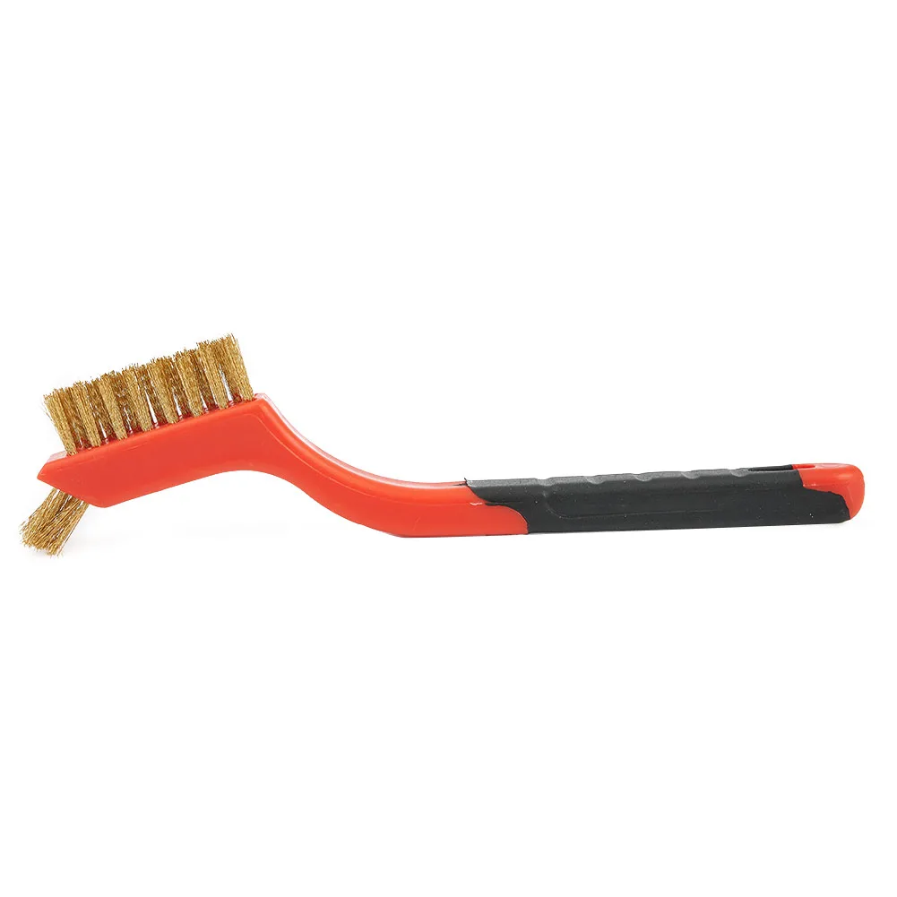 Wire Brush Steel Wire Wheel Brush Wire Wheel Brush High Strength Nylon Handle Polishing Brush Cleaning Brush Heavy Duty