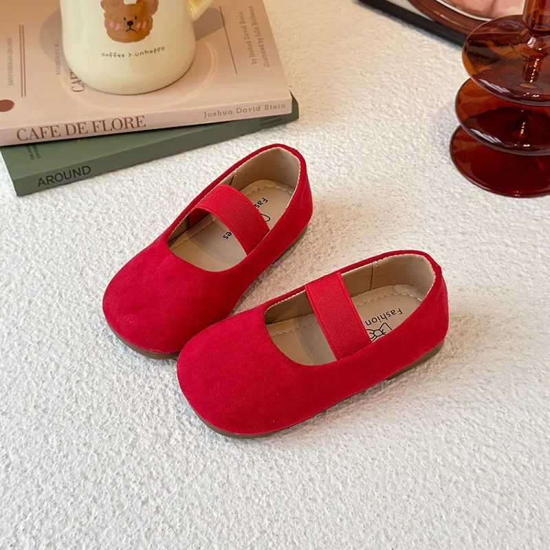 Girls Dance Performance Shoes Slip-on Kids Soild Candy Color Ins Trendy 2026 New Girls Flat Shoes Soft Sole Round Toes 23-30 - 4
