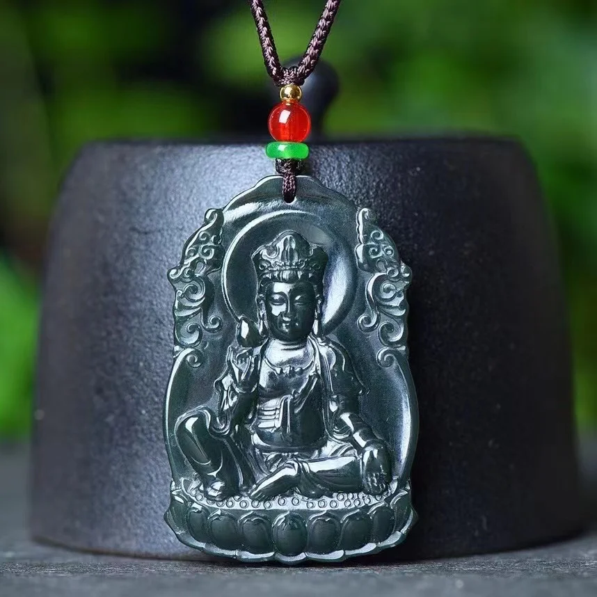 

Изысканный Hetian Qingyu 34*52 мм Ювелирные изделия Guanyin 8881 #