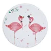 Flamingo Plants Pattern Large Round 150cm Beach Towel For Adults Wall Hanging Microfiber Bath Towel With Tassel Throw Yoga Mat 5