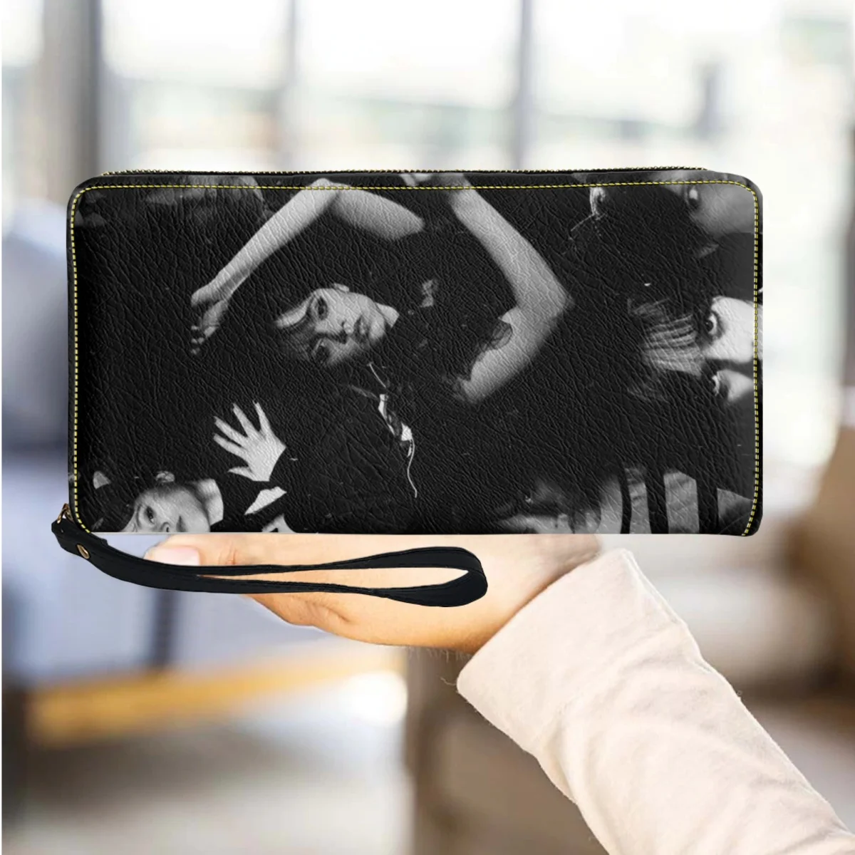 

American Drama Wednesday Luxury Design Trend Clutch Bag New Commuter Long Wallet Multi-functional Card Holder Mobile Phone Bag