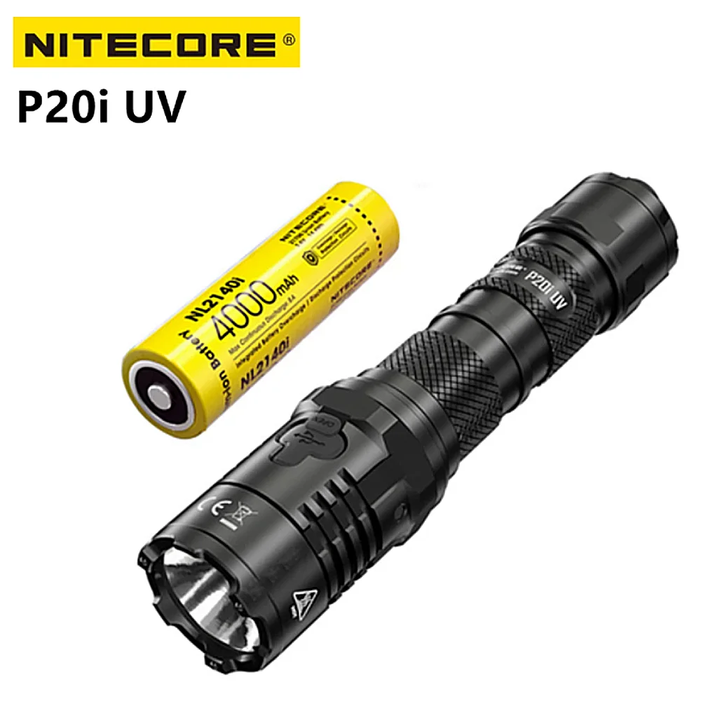 NITECORE P20i UV Tactical Flashlight 1800Lumens 320mW Rechargeable Super Bright utilizes 4 x LEDs With 4000mAh Battery |