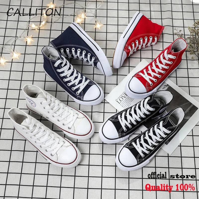 

CALLITON High Quality Mens Womens Board Shoes Summer Leisure Sneaker Fashion Breathable Lace-up Athletic Canvas Vulcanized Shoes