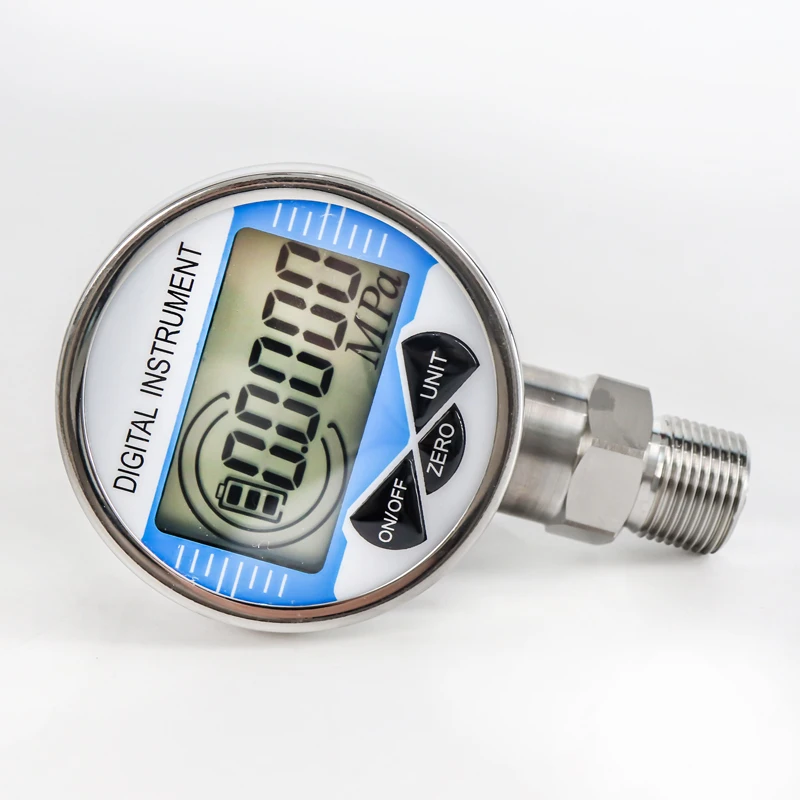 0-60mpa pressure gauge digital display oil, gas and water hydraulic stainless steel battery type digital pressure gauge NPT1/4