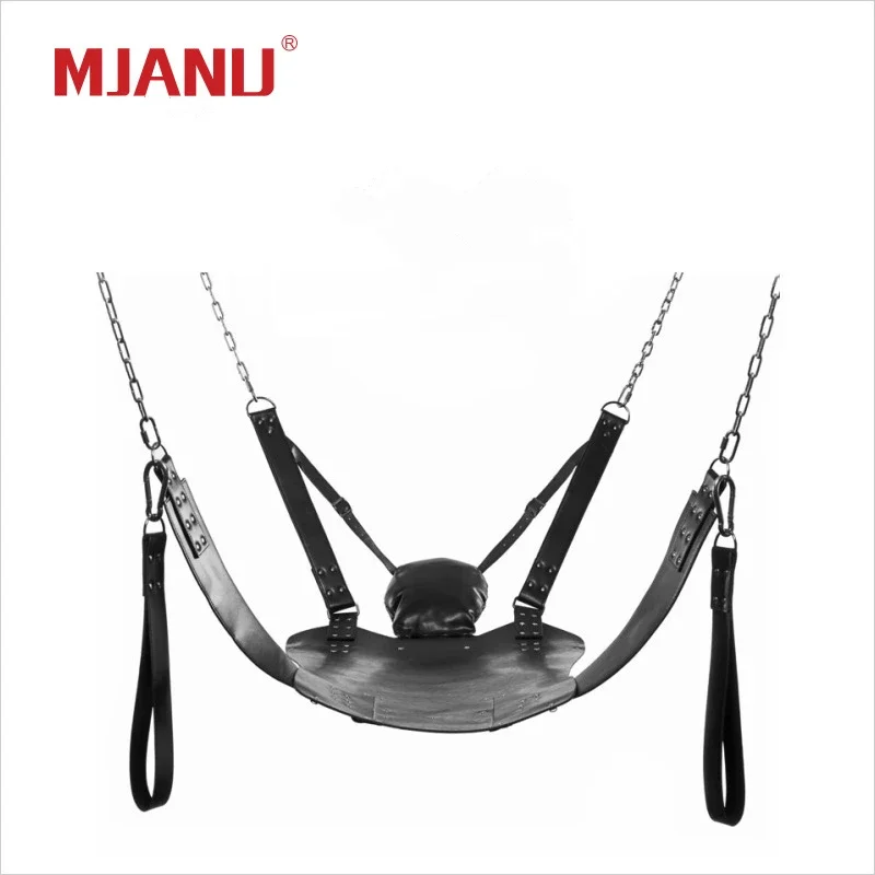 Adjustable Couple's Sex Swing with Support Frame-Erotic Position Aid Cushion Included Durable Easy to Clean Discreet Design