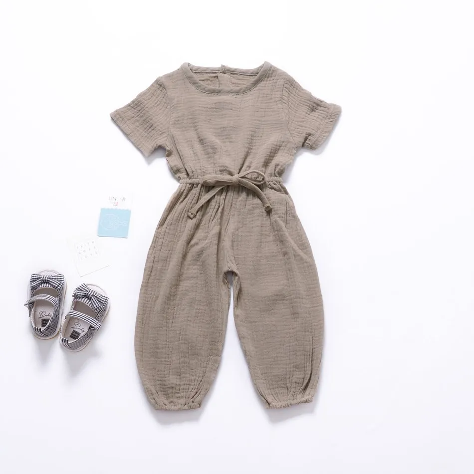 1 2 3 4 5 6 7 8 Years Summer Baby Overalls Toddler Kids Casual Jumpsuit Clothes Short Sleeve Girls Romper Outfit carters baby bodysuits	