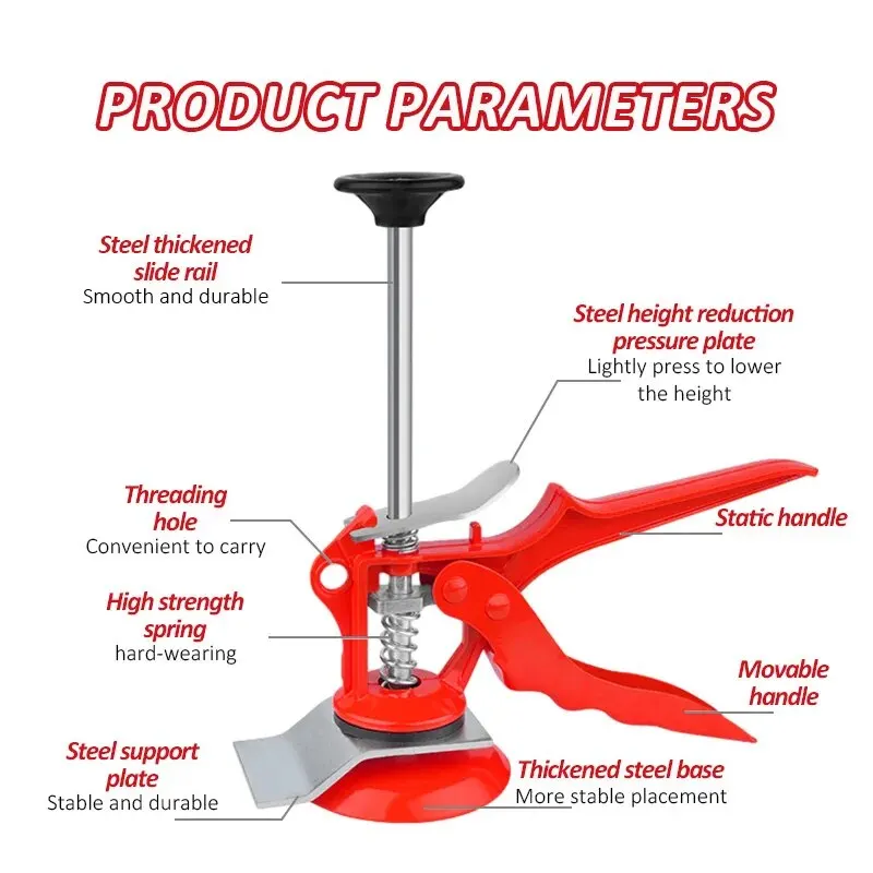 Tile Height Regulator Jack-up Device One-column Tile Height Elevator Tile Elevation Locator Crowbar Tools