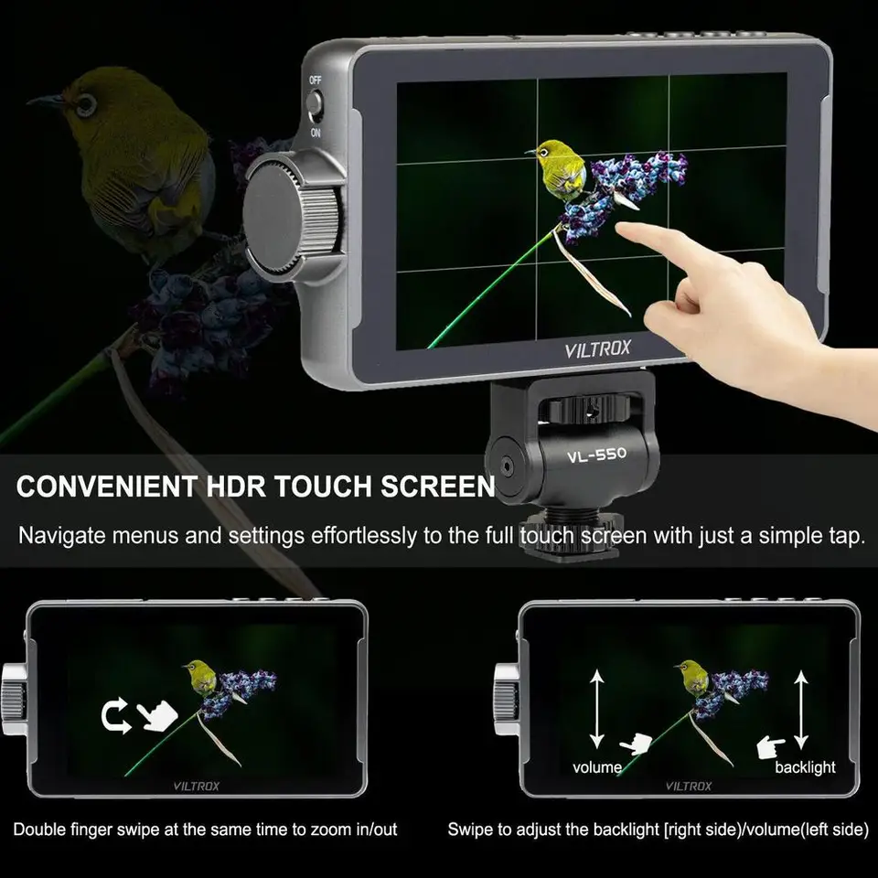 VILTROX DC-550 Pro DC-550 ポータブルモニター 5.5インチ 1920x1080