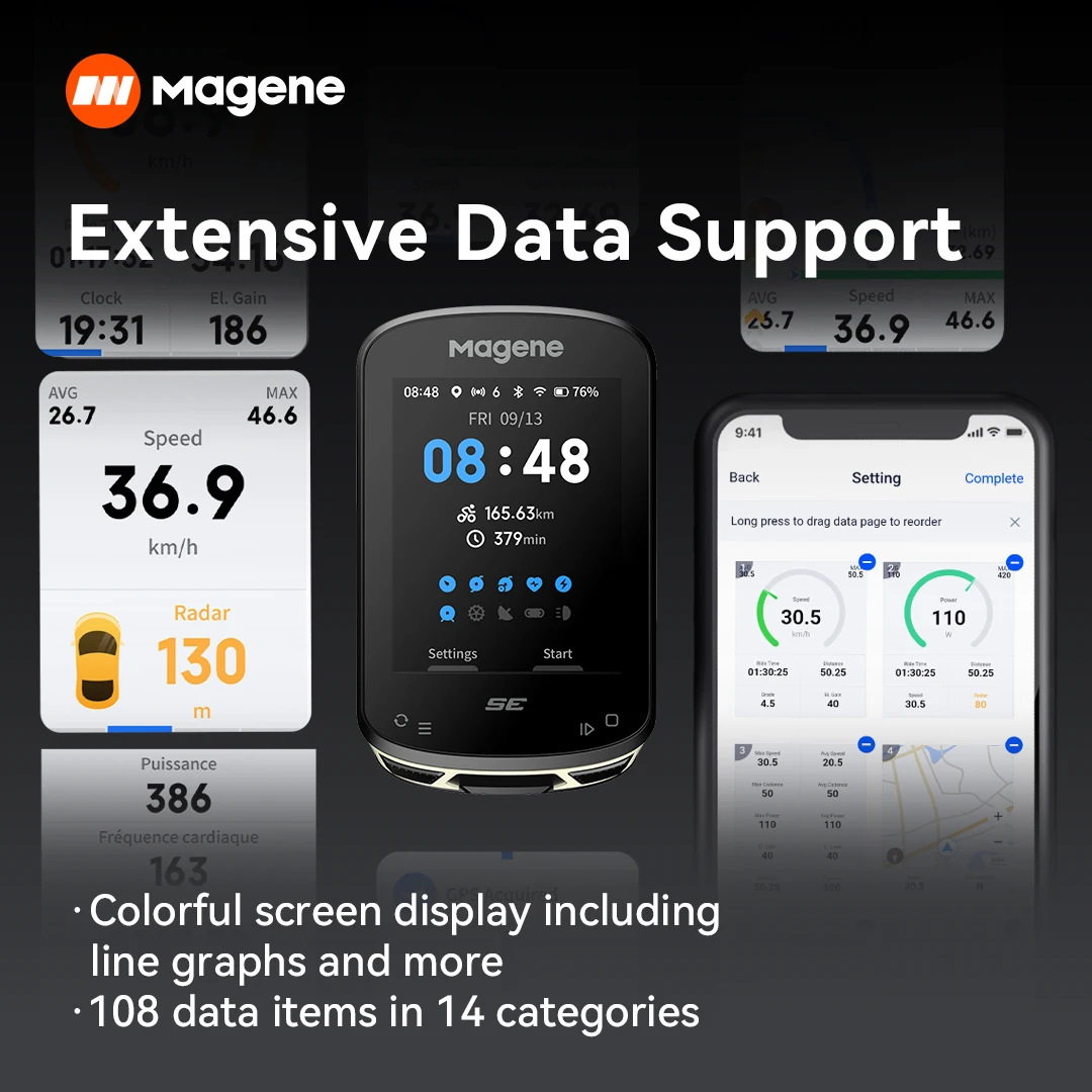 Magene GPS Bike Computer C506SE schermo a colori Wireless tachimetro per bicicletta contachilometri navigazione impermeabile Bluetooth Ant Sensor 18 Magene GPS Bike Computer C506SE schermo a colori Wireless tachimetro per bicicletta contachilometri navigazione impermeabile Bluetooth Ant Sensor 18