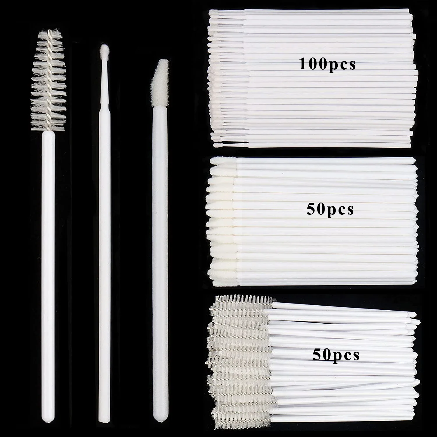 Makeup Tools 200pcs Disposable Brushes Set Mascara Wands Lip Brushes Microbrush Applicator Swab for Eyelash Extension Eyebrow 1