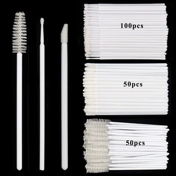 Makeup Tools 200pcs Disposable Brushes Set Mascara Wands Lip Brushes Microbrush Applicator Swab for Eyelash Extension Eyebrow 1