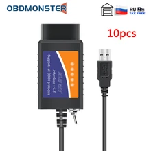 

10pcs ELM 327 V1.5 USB ELM327 Switch for Ford Forscan ELMconfig Code Reader Scanner PIC18F25K80 HS CAN MS CAN