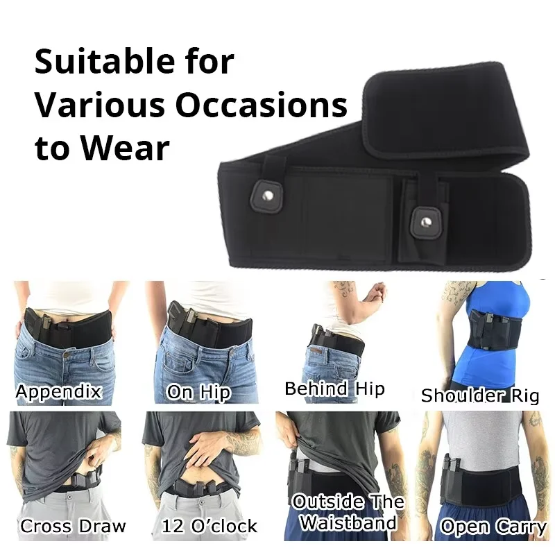 Appendix Carry Mens Belly Band Holster Tactical Belly Gun Holster